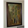 Image 1 : Artist Signed Impressionistic Street Scene Painting