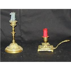 (2 pcs) 2 Brass Candle Sticks