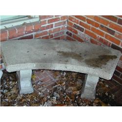 Curved Concrete Garden Bench
