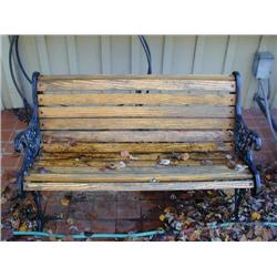 Iron & Wood Garden Bench
