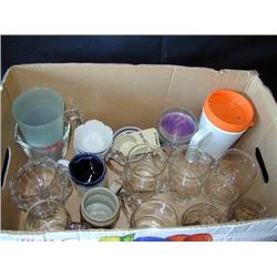 Box:  Coffee Mugs; Measuring Cups