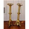 Image 1 : Pair 19 1/2" Vintage Brass Candle Stands