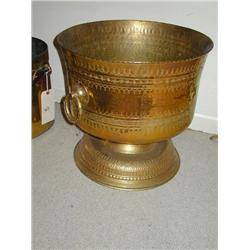 Large Brass Handled Jardinière