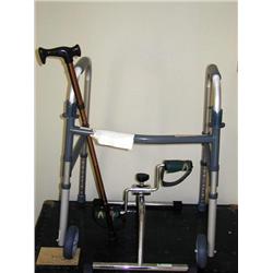 3 Pcs Walker; Cane; & Peddle Exerciser