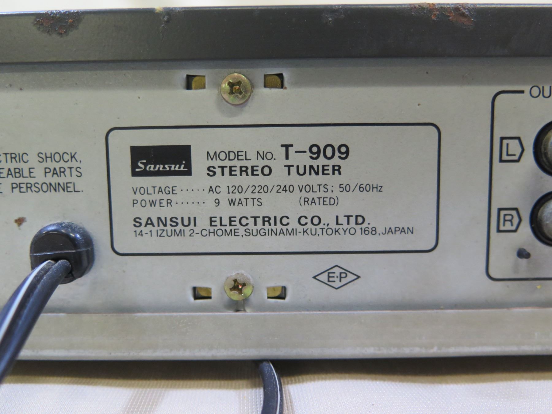 Sansui TU-S9 Quartz PLL Synthesizer Tuner (1981-83) Vintage Sansui TU-S9 Quartz PLL Synthesizer Tuner (1981-83) Vintage