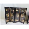 Image 3 : Qty 2 Asian 4-Panel Shadow-Box Screens w/ Painted Backs 24"x18"