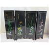 Image 9 : Qty 2 Asian 4-Panel Shadow-Box Screens w/ Painted Backs 24"x18"