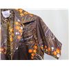 Image 3 : Haleaka Fashions Hawaii Aloha Shirt Brown & Orange w/ Front Pocket