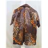 Image 6 : Haleaka Fashions Hawaii Aloha Shirt Brown & Orange w/ Front Pocket