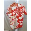 Image 6 : Kahili Fashions Hawaii Aloha Shirt Red & White w/ Front Pocket