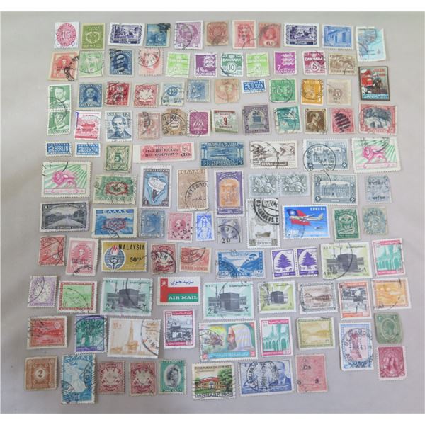 Qty 100+ Stamps Misc Countries: Costa Rica, Cuba, Danmark, Portugal, etc