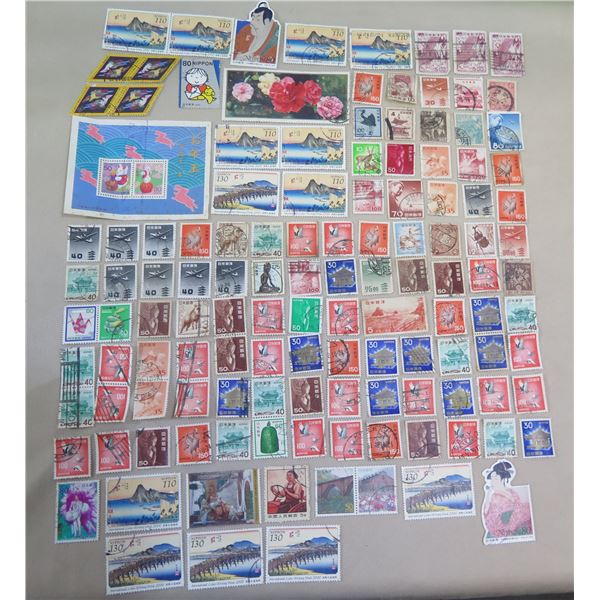 Qty 100+ Stamps Misc Countries: Nippon, International Letter-Writing Week, etc