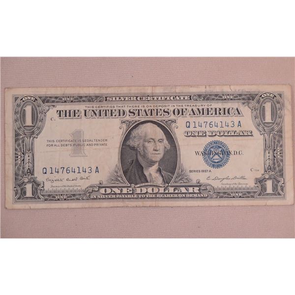 USA $1 Silver Certificate Series 1957A