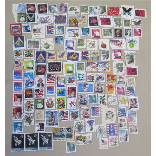 Qty 120+ USA Stamps: Equality, Christmas, Love, George Washington, Flag, etc