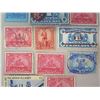 Image 3 : Qty 14 USA Stamps: Cigarettes, Lewis & Clark, US War Savings, Boston Tea Party, etc