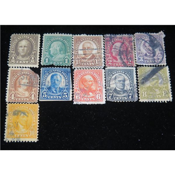 Qty 11 USA Stamps, Misc Denominations