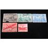 Image 1 : Qty 5 USA Air-Mail Stamps, Misc Denominations