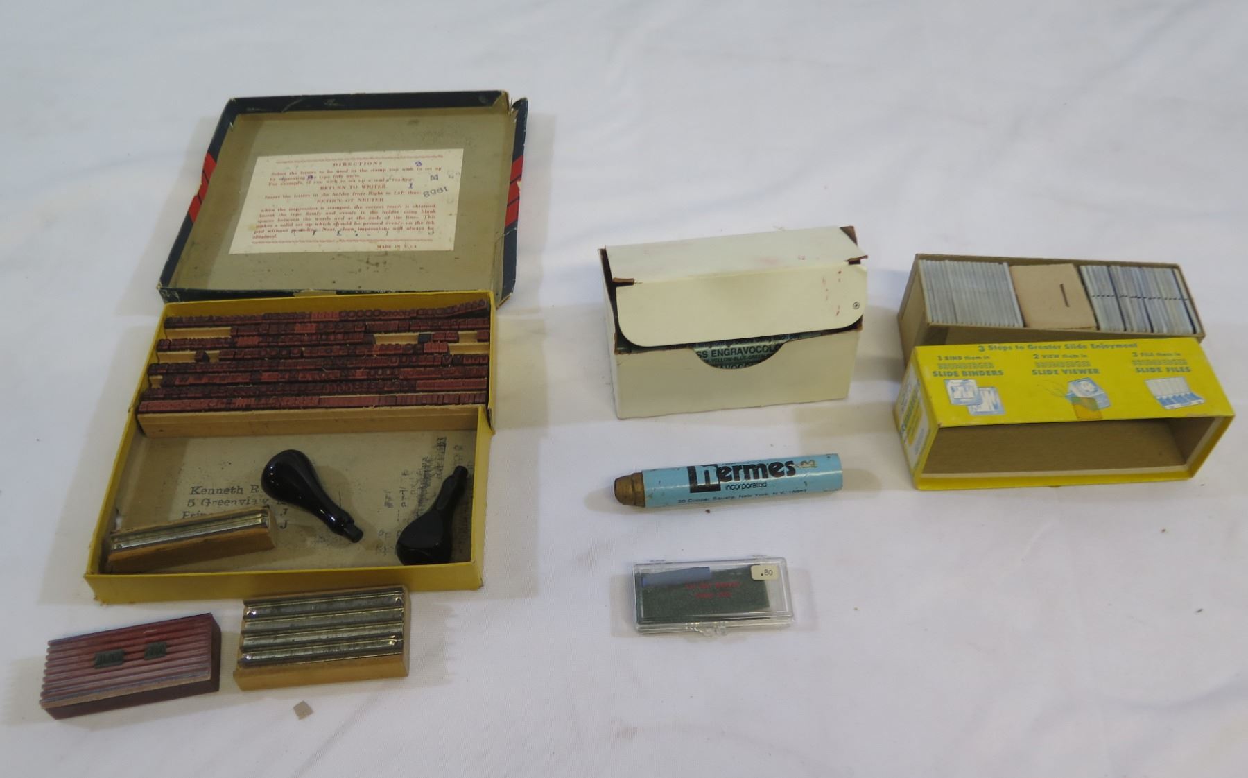 Vintage Lettering Stamp Kit, Slide Binders & Accessories