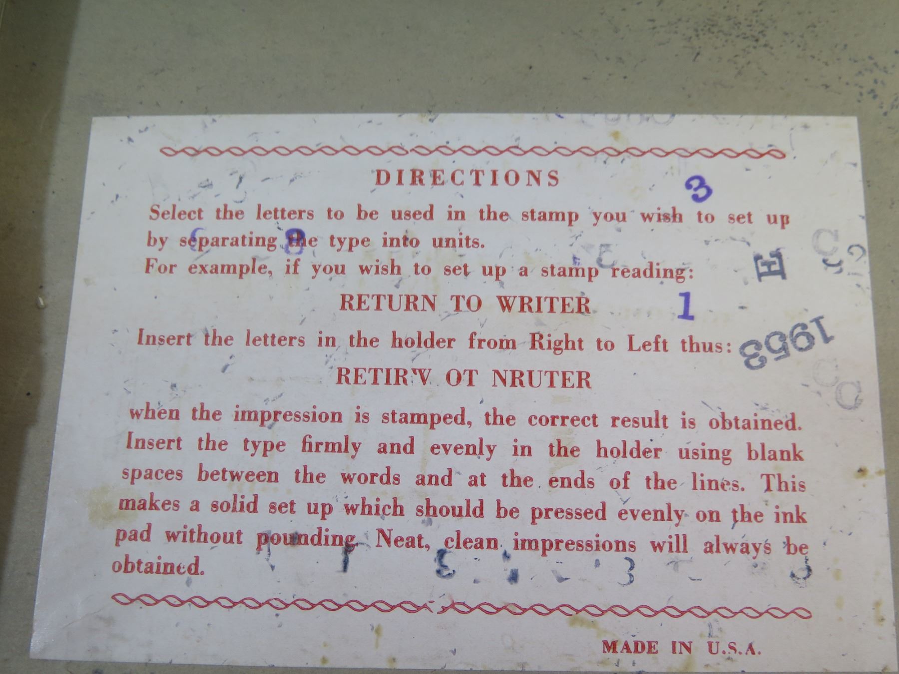 Vintage Lettering Stamp Kit, Slide Binders & Accessories - Oahu Auctions