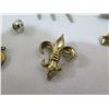 Image 8 : Misc Costume Jewelry: Bracelet, Trifari Earrings, Pins, Ring, etc