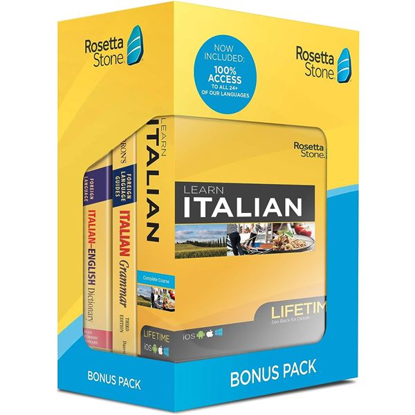 NEW ROSETTA STONE LEARN ITALIAN BONUS PACK BUNDLE