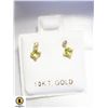 Image 1 : 10K PERIDOT DIAMOND EARRINGS