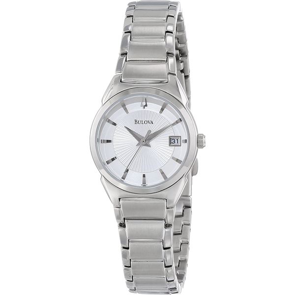 MSRP $264 NEW BULOVA SILVER DIAL LADIES WATCH