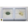 Image 1 : #52-GREEN AVENTURINE 8.05 CT & LEMON QUARTZ 6.50 C