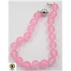 Image 1 : #113-NATURAL PINK JADE BRACELET 8MM/7.5"