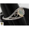 Image 1 : #136- UNHEATED ETHOPIA OPAL & CZ RING SIZE 7.25