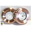 Image 1 : COPPER CLOCK AND MATCHING THERMOMETER