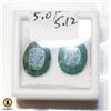 Image 1 : 5.01 CT & 5.12 CT OVAL EMERALD COLOR