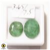 Image 1 : 7.5 CT & 3.65 CT OVAL EMERALD COLOR ENHANCED