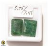 Image 1 : 5.75 CT & 7.45 EMERALD CUT EMERALD COLOR ENHANCED