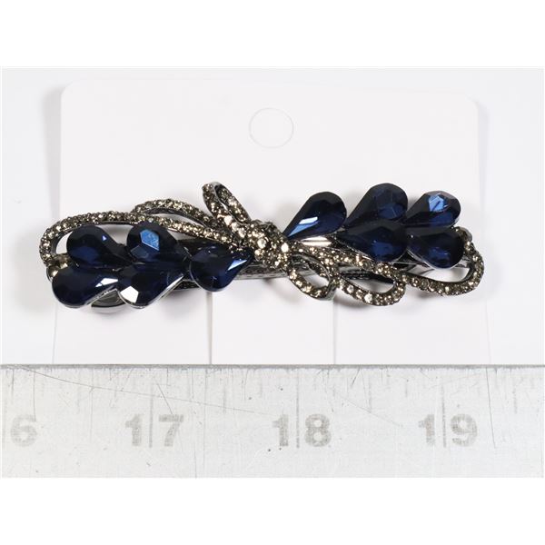 NEW NAVY BLUE RHINESTONE RIBBON THEME FRENCH