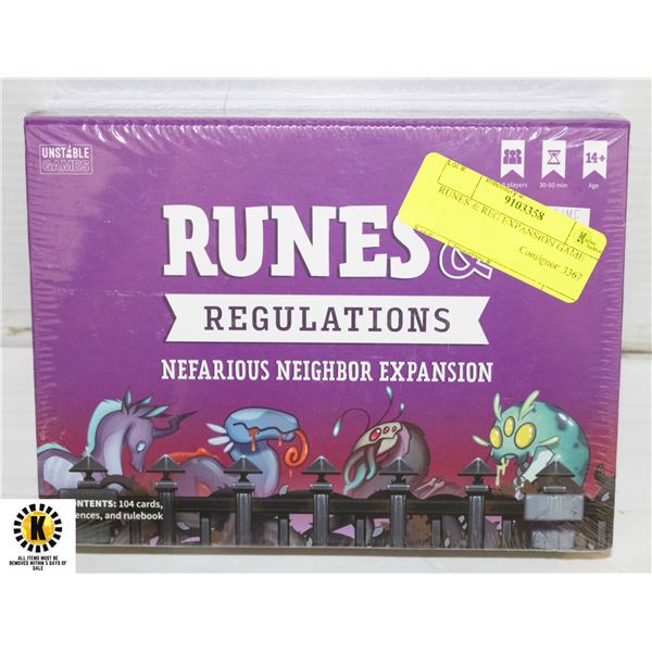 RUNES & REG EXPANSION GAME