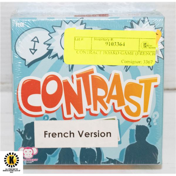 CONTRACT BOARD GAME (FRENCH)