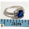 Image 1 : 29-8 X 10 MM OVAL BLUE CUBIC ZIRCONIA WITH CLEAR