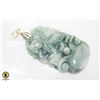 Image 1 : JP997-276 SILVER JADEITE PENDANT