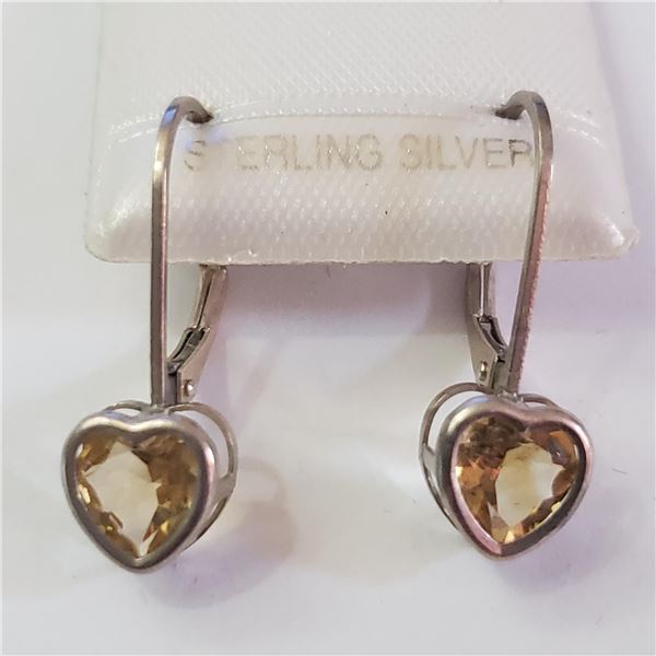 JP997-262 SILVER CITRINE EARRINGS