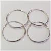 Image 1 : JP997-266 SILVER LOT OF 2 HOOP EARRINGS