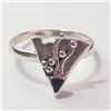 Image 1 : JP966-210 SILVER BLACK ONYX RING