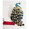 Image 1 : GOLD TONE WITH CLERAR AND BLUE CRYSTALS