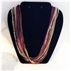 VINTAGE 10 STRAND BOX LINK CHAIN NECKLACE