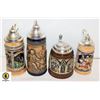 Image 1 : 4 GERMAN BEER STEINS