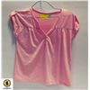 Image 1 : WOMENS PINK SUMMER V NECK TOP L NEW