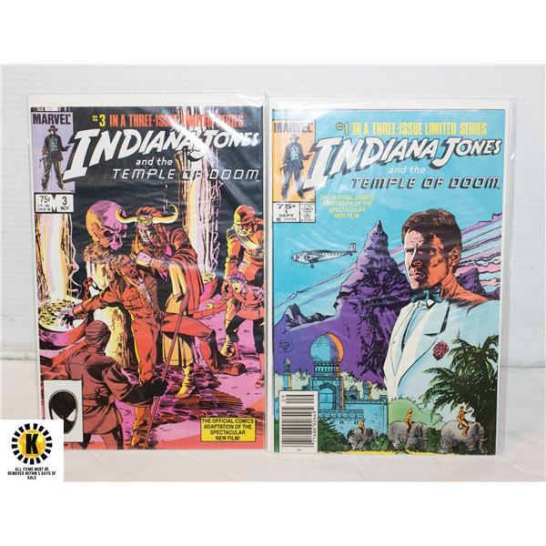 INDIANA JONES TEMPLE OF DOOM #1, 3 COMIC LOT