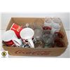 Image 1 : BOX OF COCA-COLA MUGS & DRINKWARE