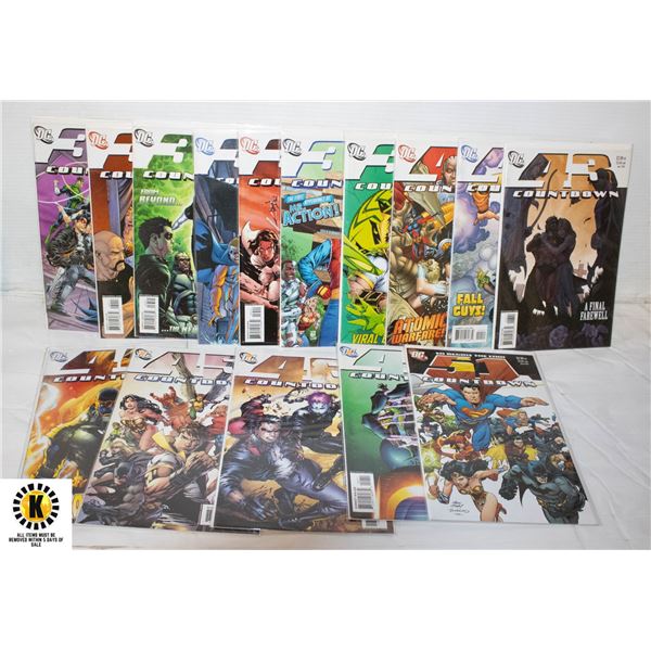 DC COUNTDOWN TO FINAL CRISIS #30-51 COMIC LOT
