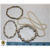 Image 1 : PEARL TYPE BEAD NECKLACE & BRACELETS